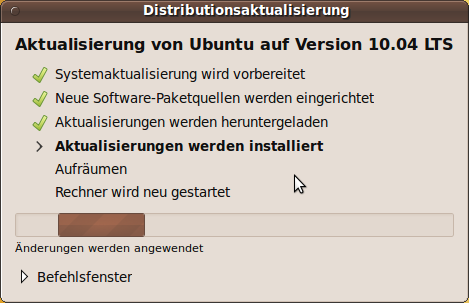 Update auf Ubuntu 10.04